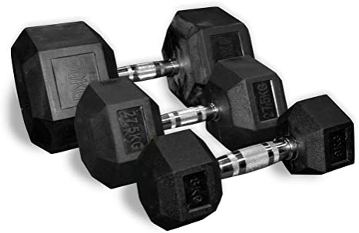 Social POWRX - Mancuernas hexagonales 25 kg Set (2 x 12,5 kg) -