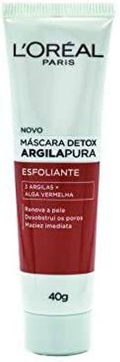 Máscara Detox Esfoliante de Argila Pura, L'Oréal Paris

