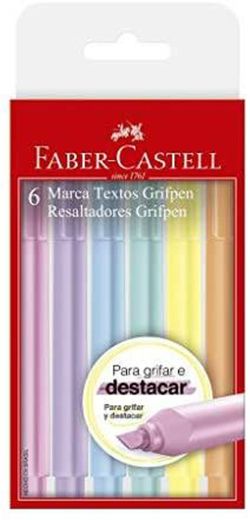 Caneta Marca Texto, Faber-Castell, Grifpen, 6 Cores, Tons Pa