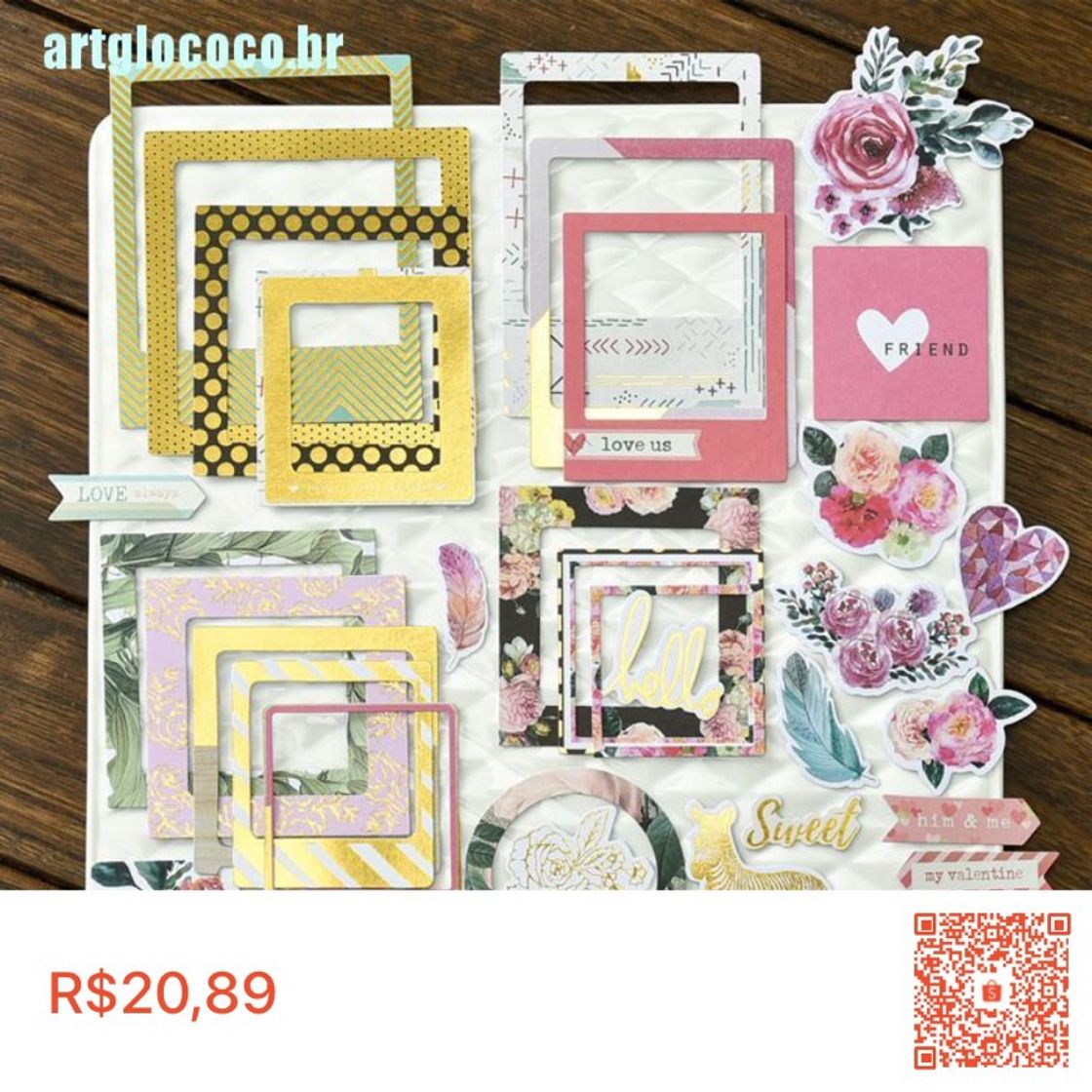 Producto Confira 【Acbr】32pcs photo love flowers frames cardstock die 