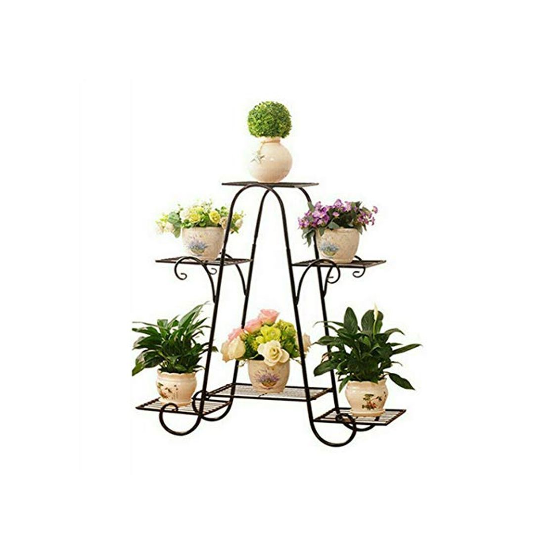 Product Malayas Estantería Decorativa de Hierro para Macetas Soporte de Flores Plantas para