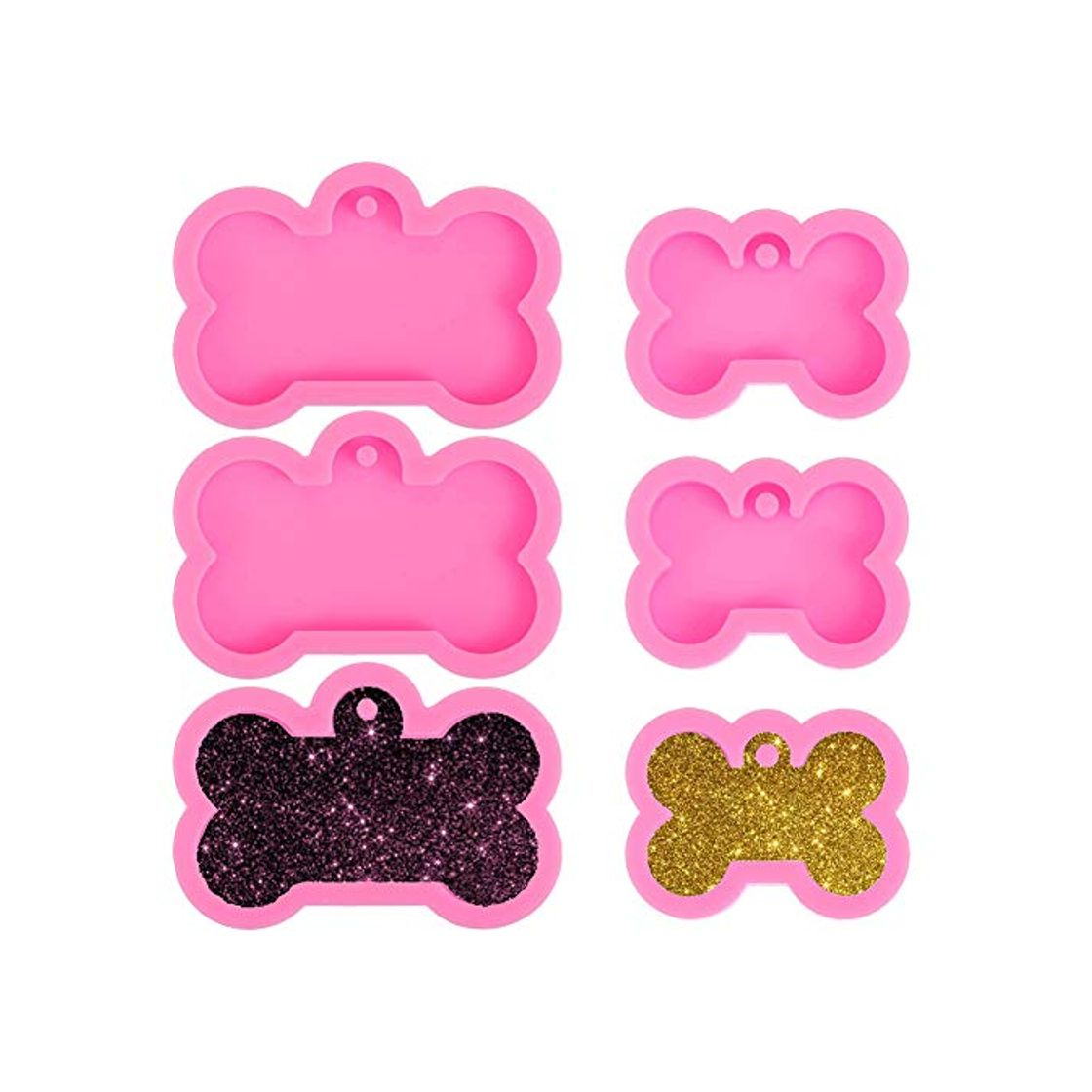 Home 6 PCS Moldes de Silicona para Hueso de Perro