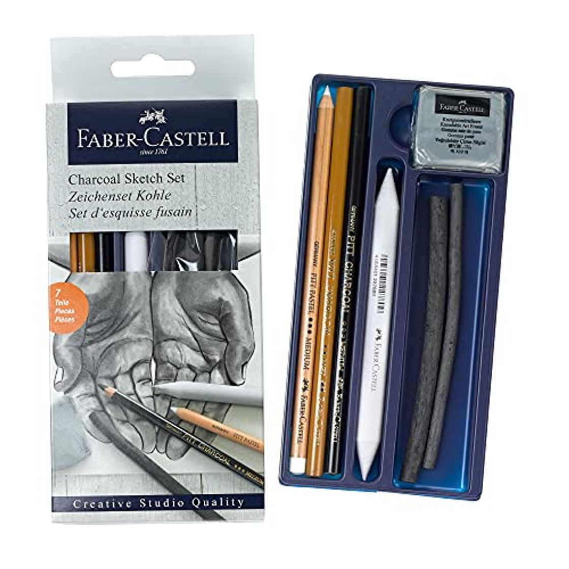 Electrónica Faber-Castell 114002 - Juego de dibujo Goldfaber Carbón