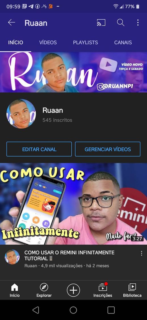 Moda Galera esse é meu canal no YouTube ❤️