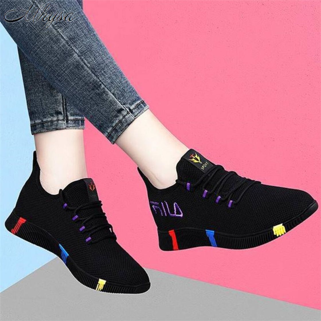 Moda 2020  Women New Casual Shoes Breathable Mesh Platform Sneakers Women Tenis Feminino Lace Up