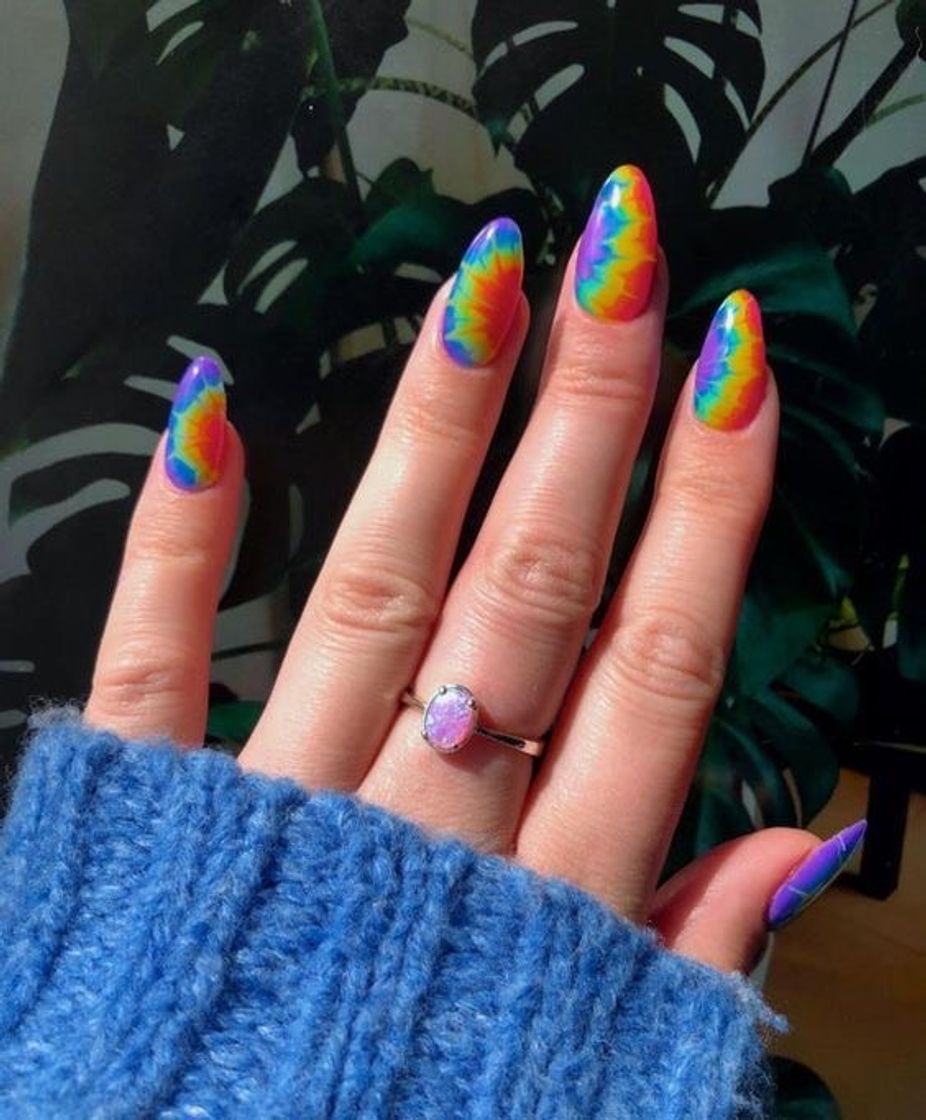 Fashion Unhas tie dye 🌈⚡️✨