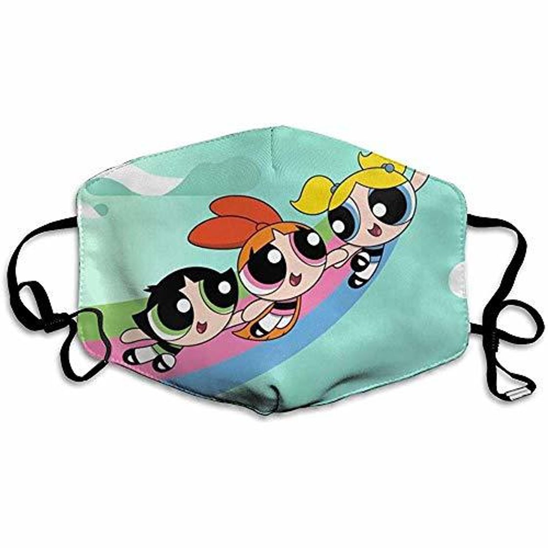 Social The Powerpuff-Girls Hombres Mujeres Protector bucal Ajustable Earloop Protector Antipolvo Lavable Reutilizable