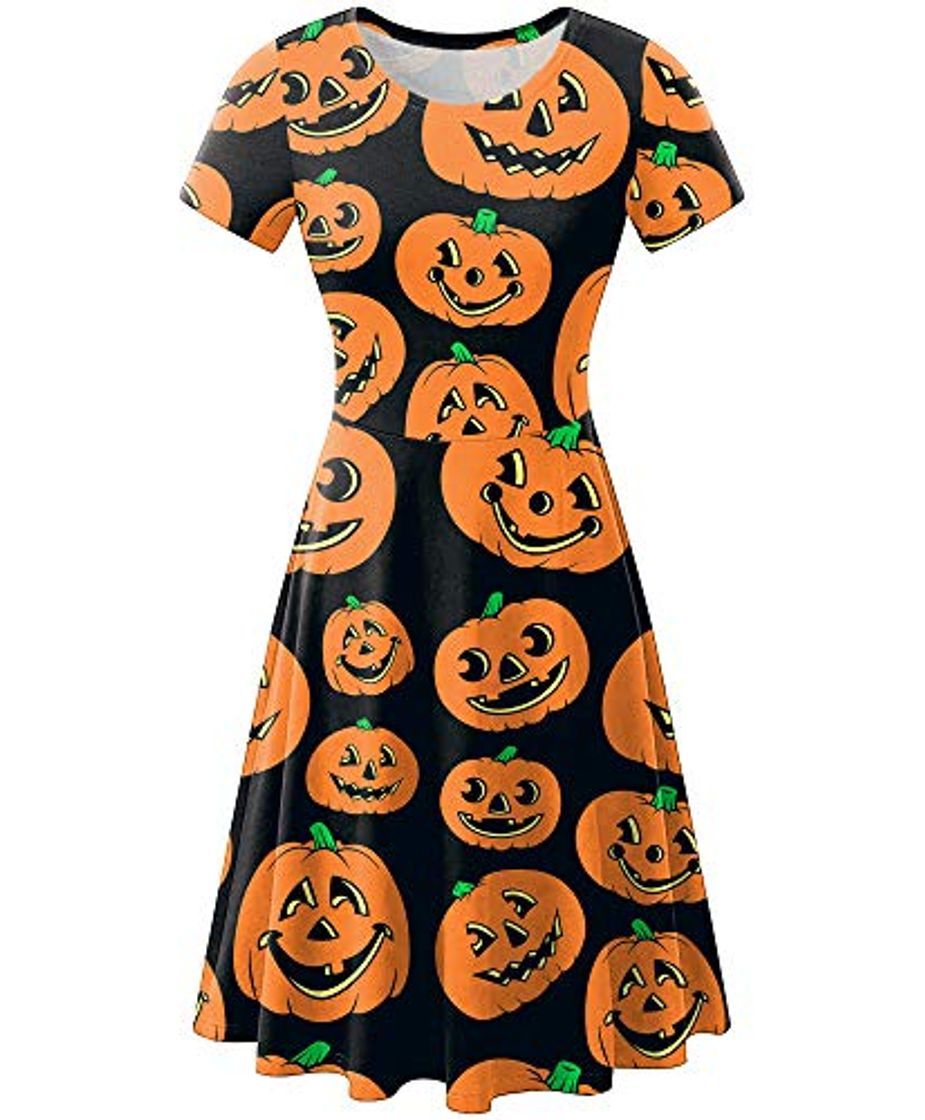 Social Vestido túnica de manga corta para mujer G y PL Halloween Jack