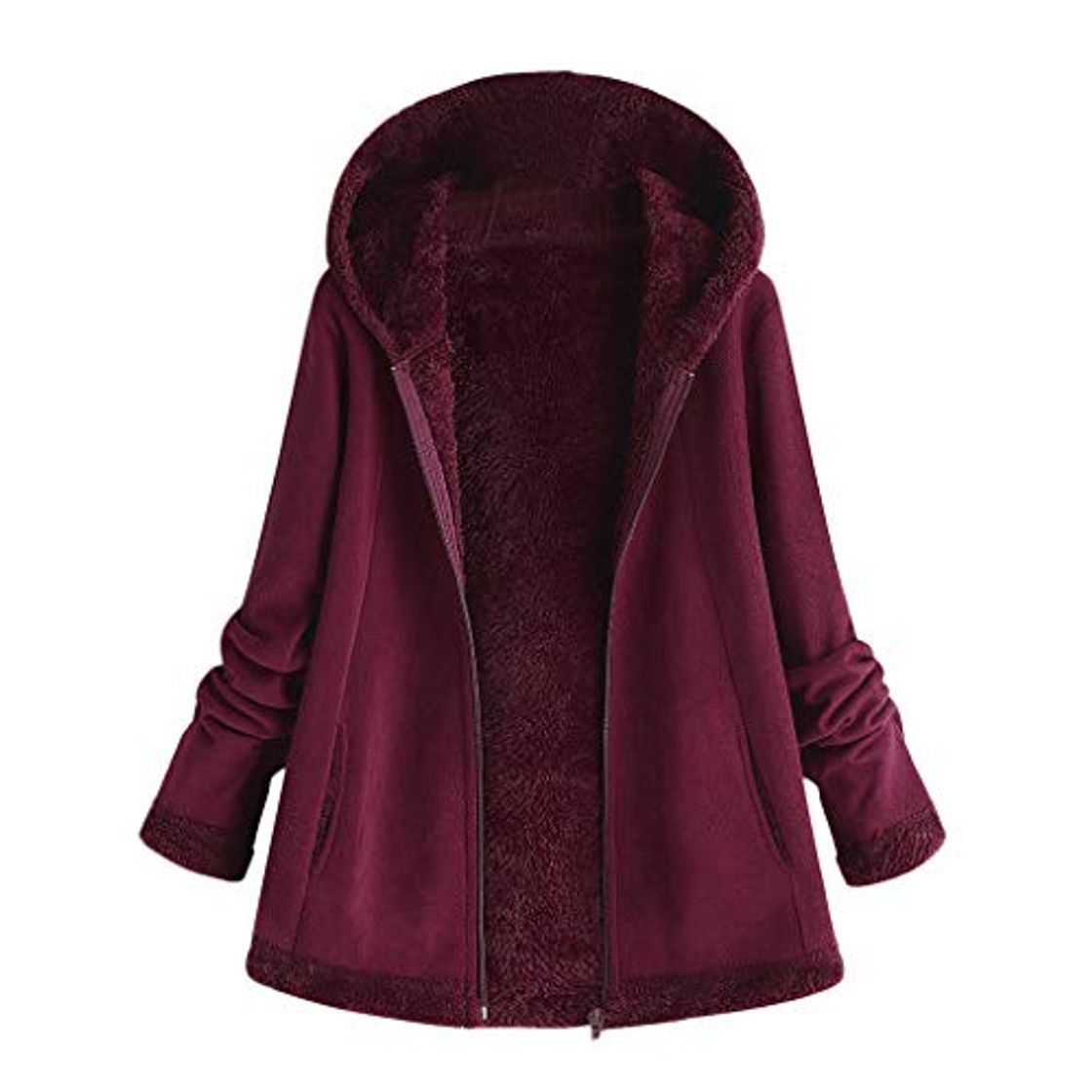 Fashion ZODOF Sudadera con Capucha para Mujer Abrigo De Invierno Mujer Abrigos Rebajas Talla Grande Chaqueta Manga Larga Cremallera Señoras Hoodie Pullover Tops Blusa