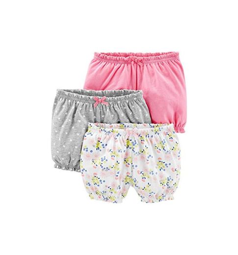 Simple Joys by Carter's Paquete de 3 pantalones cortos para bebé ,Pink