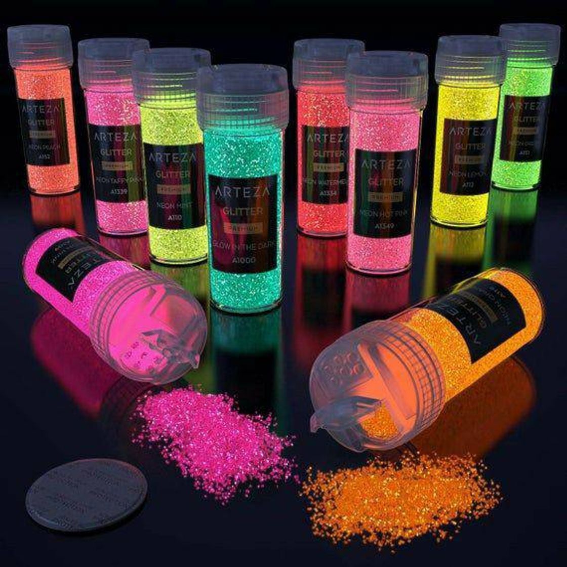 Moda Glitter neon