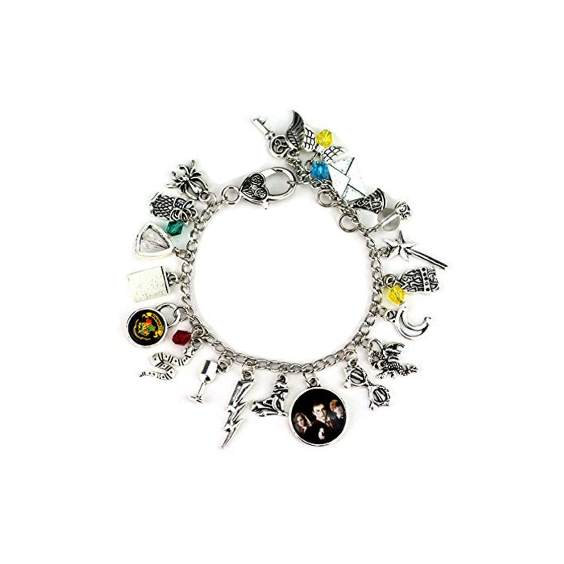 Moda Harry Potter Pulsera Set Colgante Pulsera de Abalorios Colgante Plata Flash búho