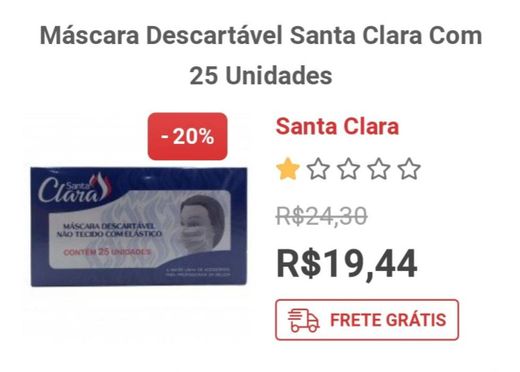 Mascara descartável 