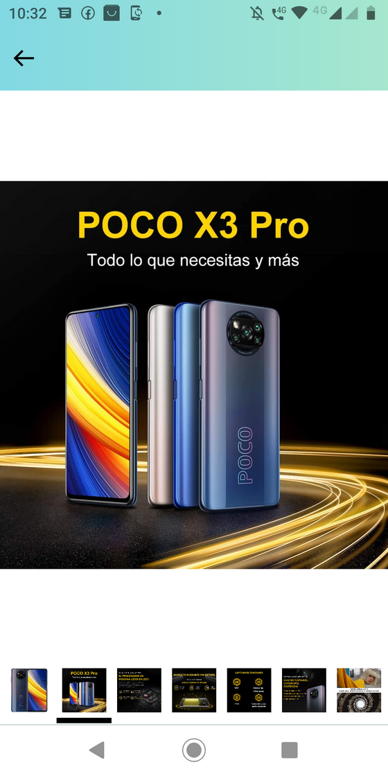 Fashion Smartphone Poco X3 PRO 128gb 6gb RAM – Phantom Black - Preto