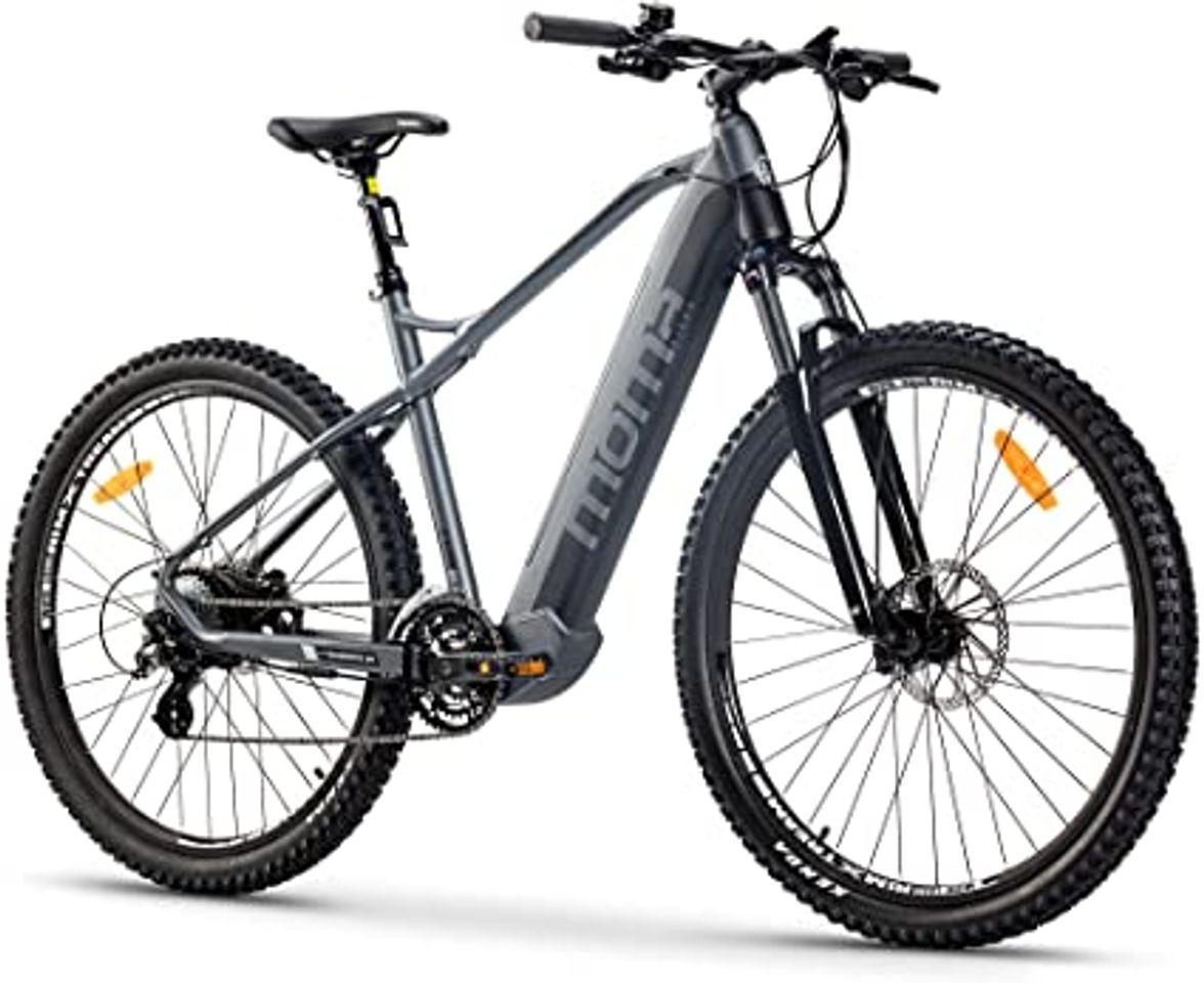 Lugar Moma Bikes Bicicleta Eléctrica E-MTB 29", Shimano 24vel, frenos hidráulicos, batería Litio