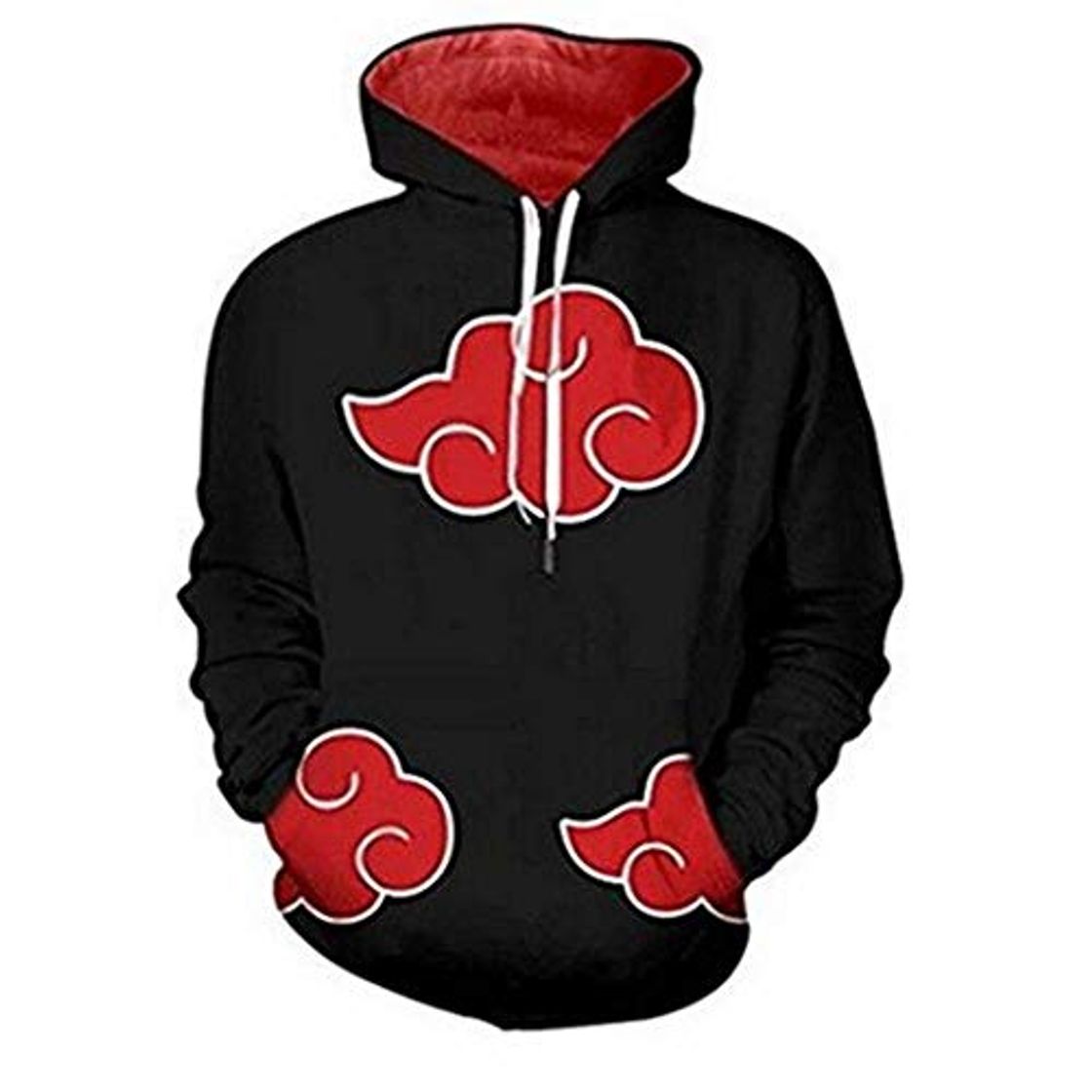 Moda yibuf Anime Naruto 3D con Capucha Uchiha Sasuke Akatsuki Cosplay Sudadera con