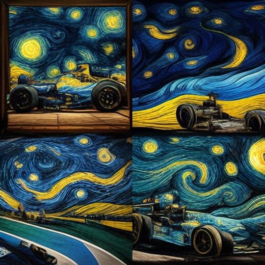 AI Van Gogh F1 Art