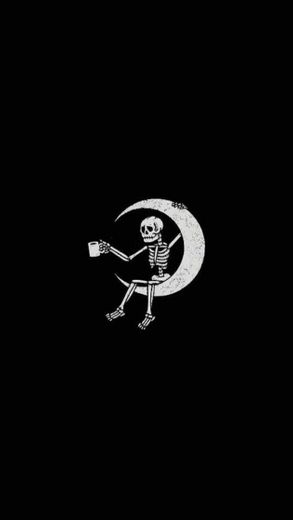 skeleton on the moon