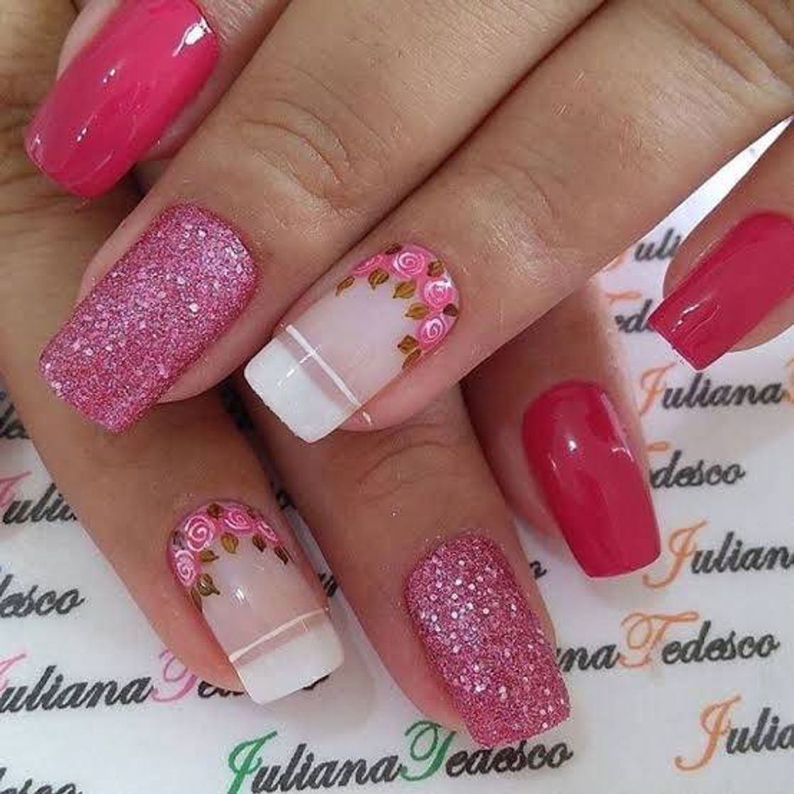 Fashion Unhas decoradas rosas: 80 inspirações e tutoriais para fazer em casa