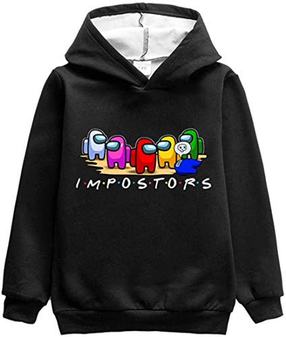 Moda Chaos World Niños Sudadera cálido de Lana Among us Manga Larga Hoodie