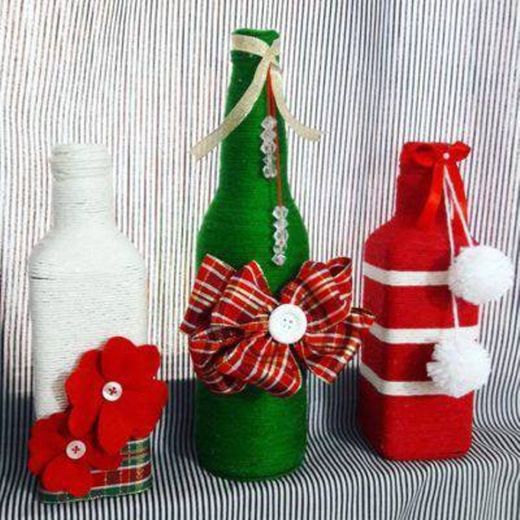 Enfeites de Natal simples e fácil com garrafas