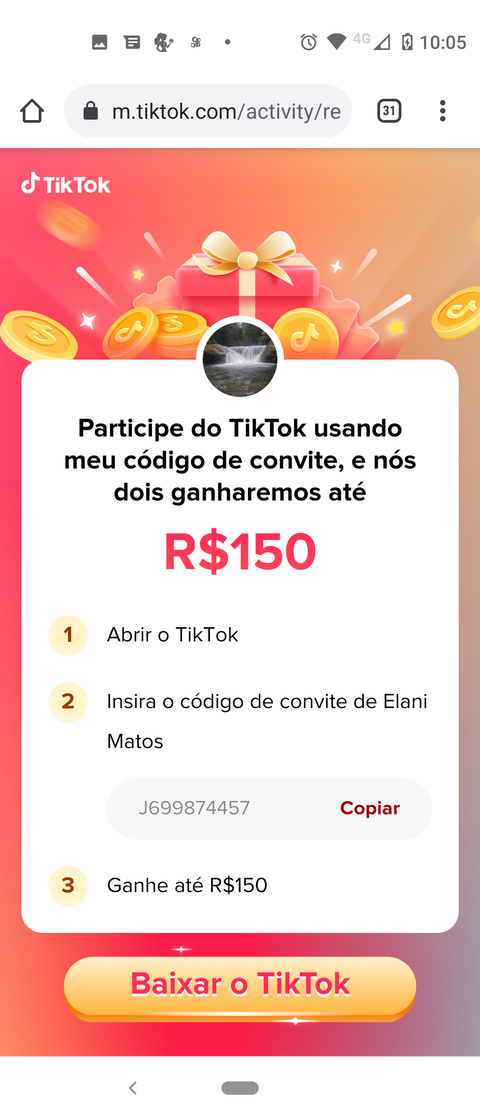 Apps tiktok  J699874457ao usar esse convite vamos ganhar dinheiro