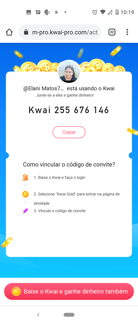 Apps Kwai255676146 use esse convite para já começar a ganhar 