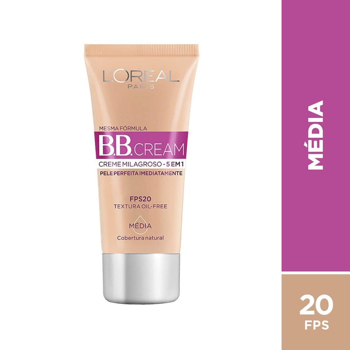 Social BB Cream Dermo Expertise Base Média 30ml, L'Oréal Paris, Méd