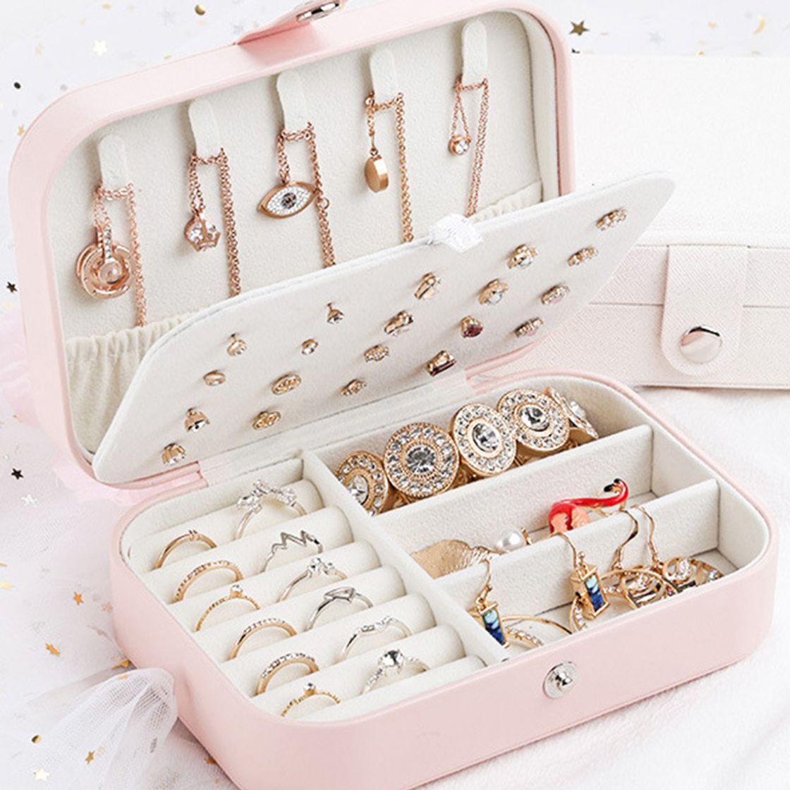 Social Joyero de almacenamiento de almacenamiento cesta Joyería de belleza Envase regalo recorrido de la caja de Comestic joyería Ataúd organizador de maquillaje caja de almacenamiento del lápiz labial Maqui