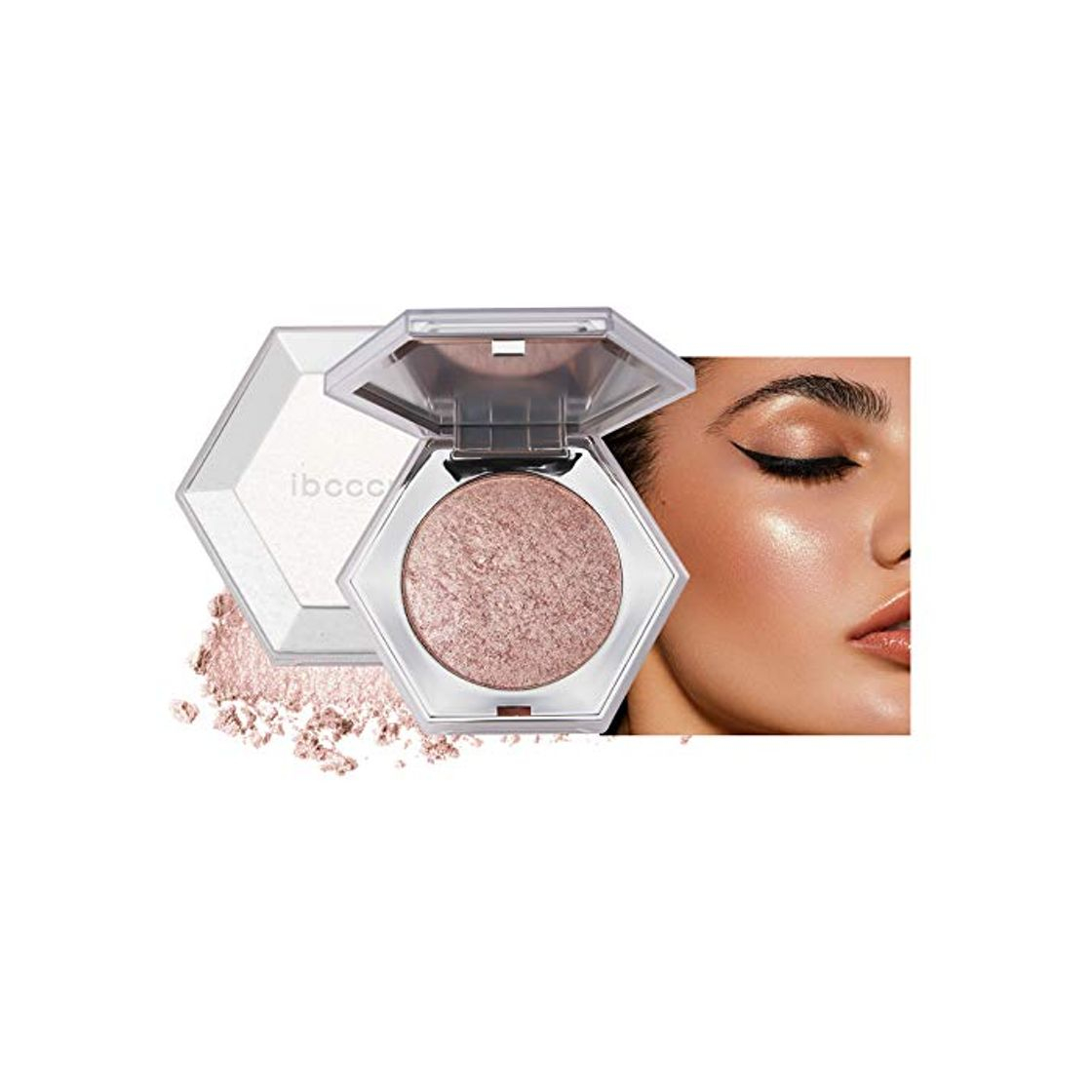 Social Mimore Polvo iluminador Diamante Highlight Paleta de resaltado Resplandor de maquillaje facial