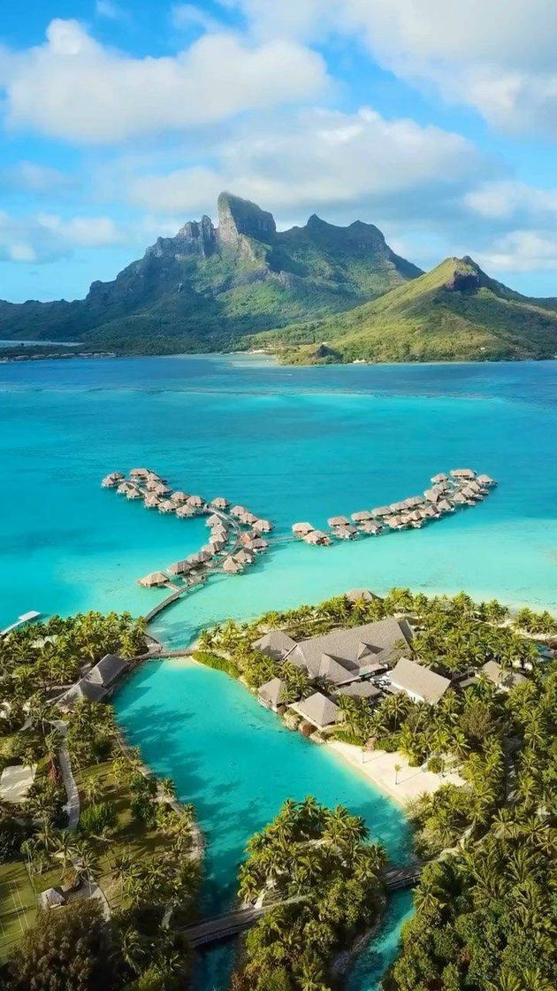 Fashion Ilha paradisíaca em bora bora,Polinésia francesa😍❤