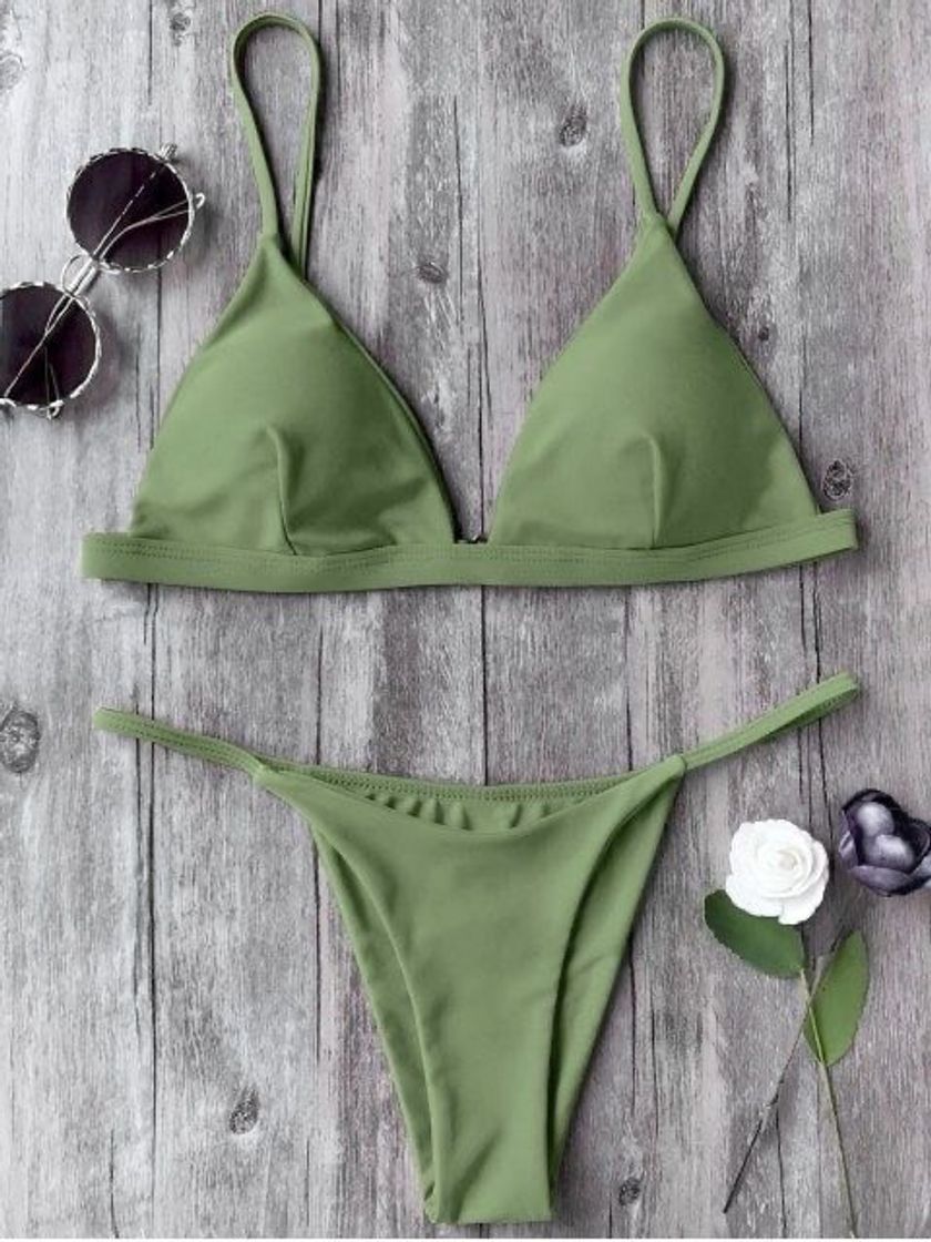 Moda Biquíni verde militar💚