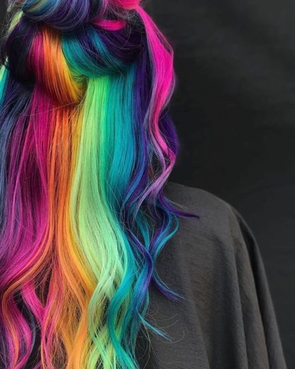 Cabelo arco-íris 🌈 ❤️