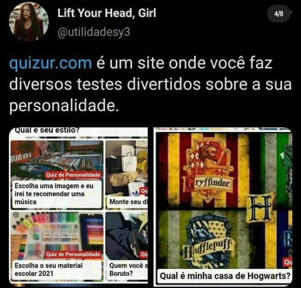 Moda Site de testes sobre a sua personalidade..