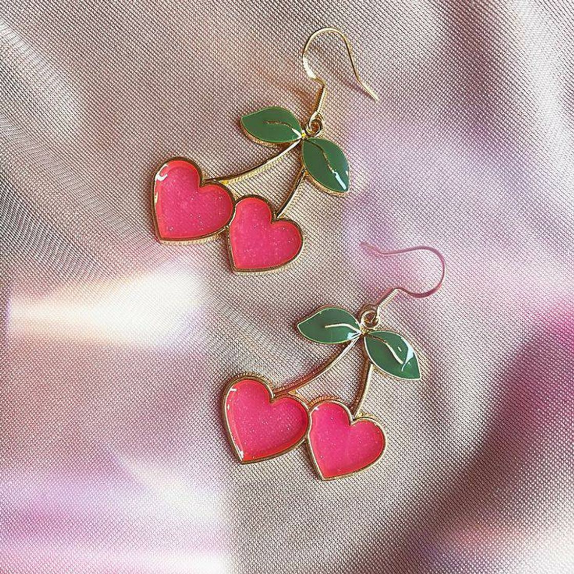 Product pink cherry earrings 