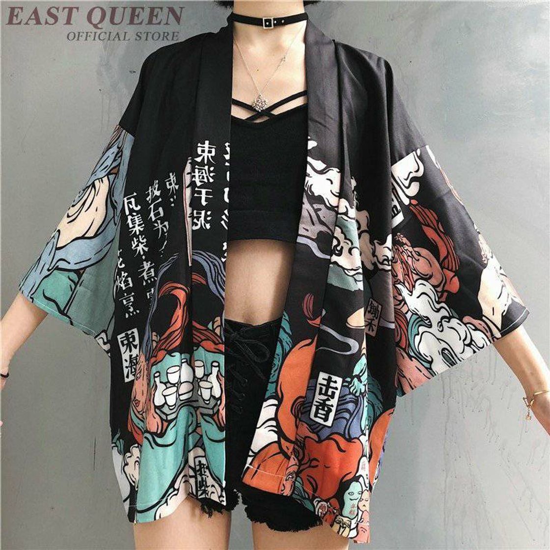 Moda Kimono Feminino Arte Japonesa