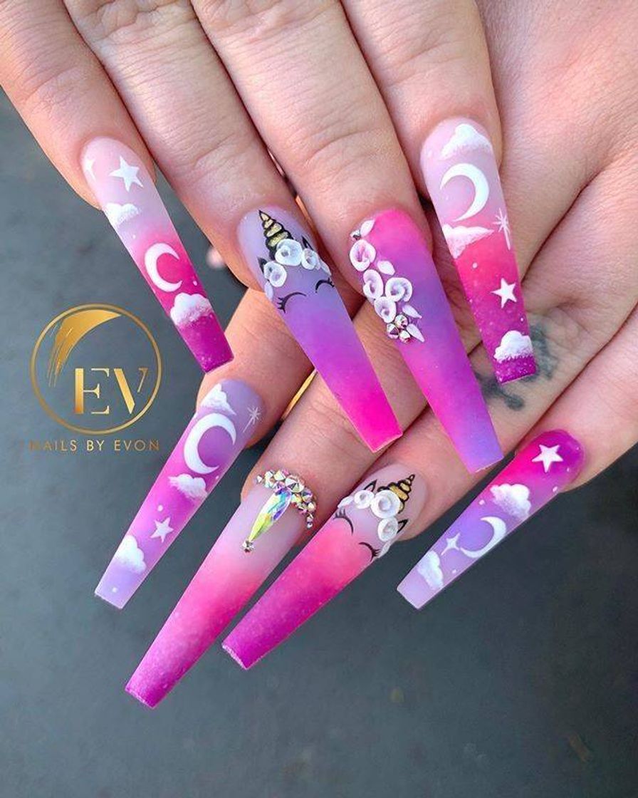 Moda Unhas decoradas unicórnio 🦄