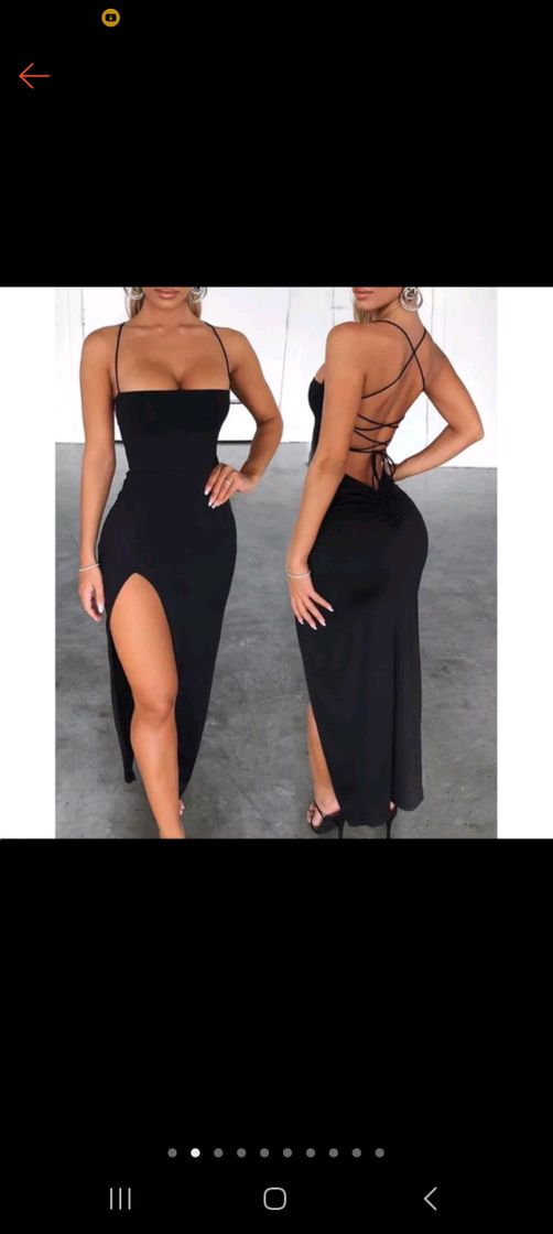 Social NOVO vestido colado LONGO SUPLEX com fenda
costas nuas trançadas elegante empina bumbum