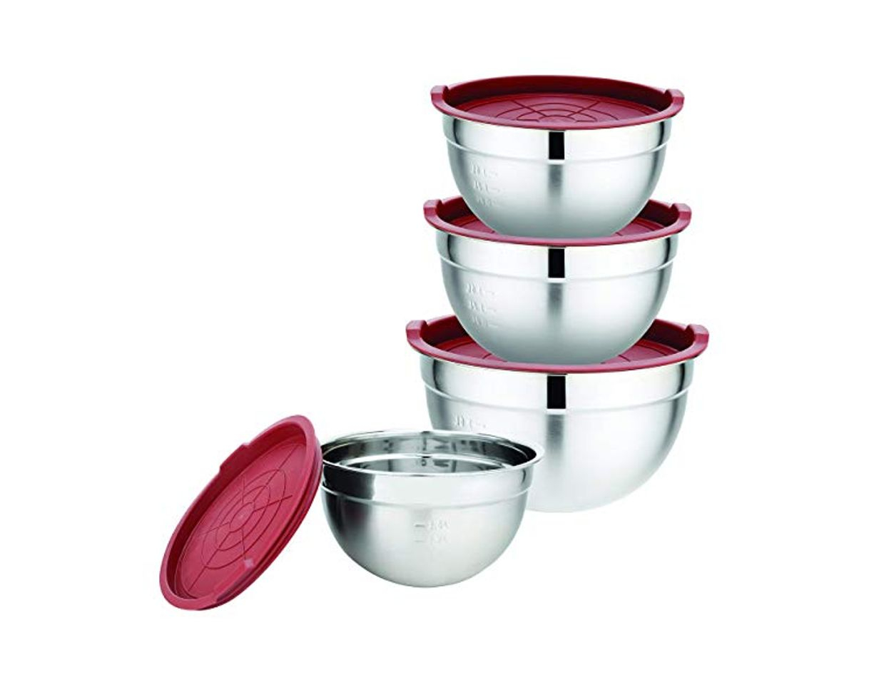 Product Rebajas ! Boles Acero con Tapa HERMETICA Libre DE BPA ROJA Set