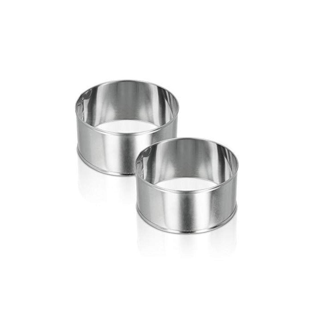 Social Metaltex - Juego de 2 Aros para emplatar de Acero Inoxidable