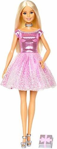 Barbie Muñeca rubia Feliz Cumpleaños con regalo