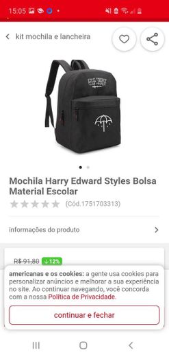 Mochila escolar ONE DIRECTION