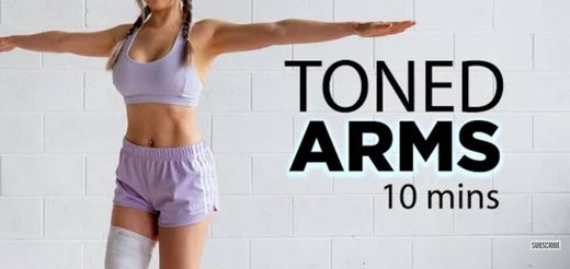 10 Mins Toned Arms Workout | No Equipment - YouTube