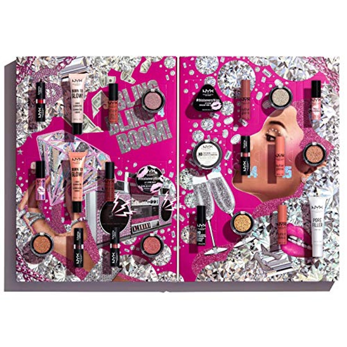 Social NYX Professional Makeup Calendario de Adviento Set de Maquillaje Diamonds and Ice