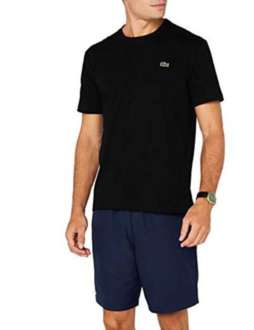 Social Lacoste TH7618, Camiseta para Hombre, Negro