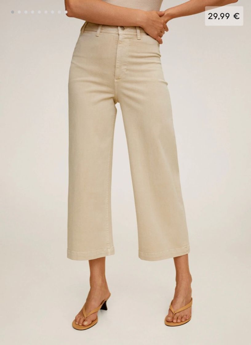 Producto Jeans culotte tiro alto beige