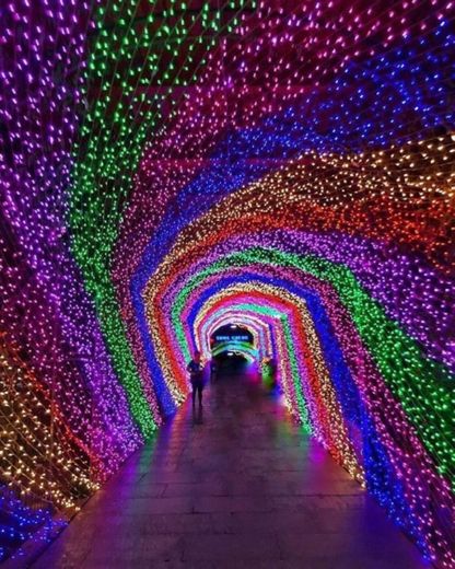 Túnel de luzes em Hangzhou, China 