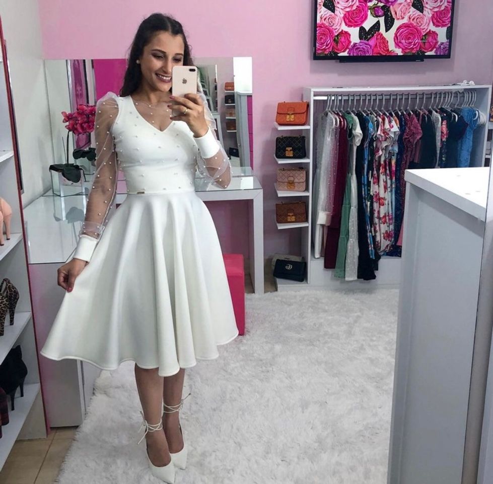 Fashion Branco com tule 