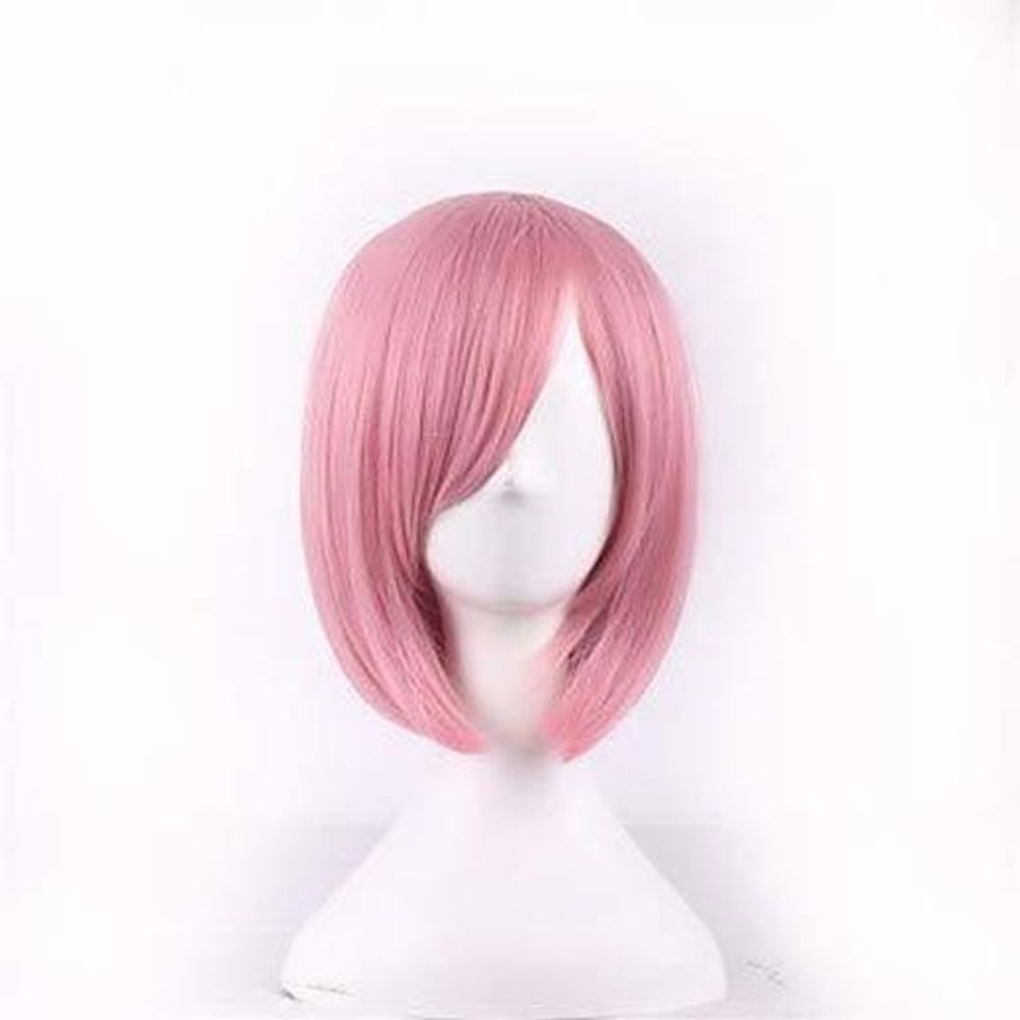 Belleza FUHOAHDD Pelucas sintéticas de Color Rosa Pelucas Cortas peruca Cosplay para Las