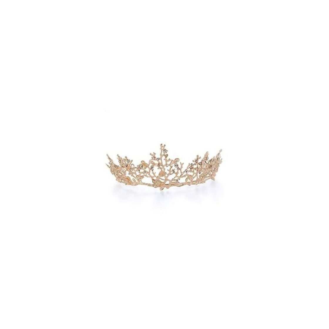 Fashion Czemo Tiara de Novia para Mujer Corona Cabello Joyería Rhinestone Diadema para